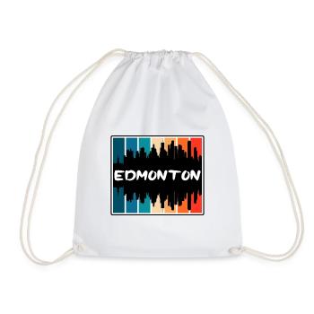 Edmonton Canada Skyline Silhouette Souvenir de voyage - Sac de sport léger - blanc - Devant