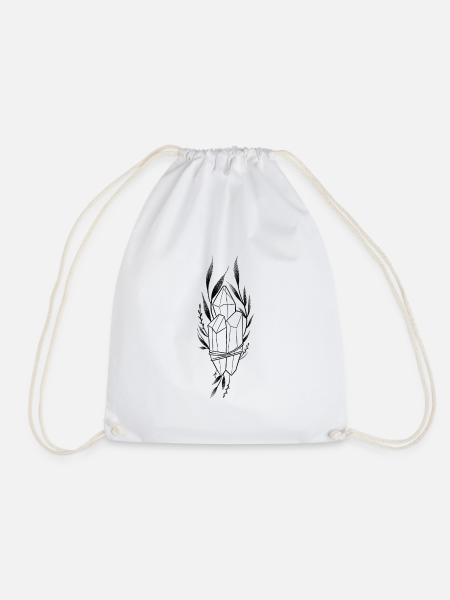 Cristal floral dotwork - Sac de sport léger - blanc