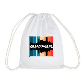 Guayaquil Equador Skyline Silhouette Travel Souven - Turnbeutel - Weiß - Vorne