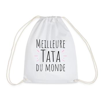 Meilleure tata du monde-cadeau tante Noël - Sac de sport léger - blanc - Devant