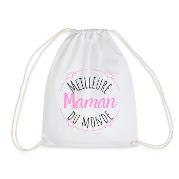Meilleure maman du monde-cadeau mère noël-fête - Sac de sport léger - blanc - Devant