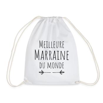 Meilleure marraine du monde-cadeau Noël - Sac de sport léger - blanc - Devant