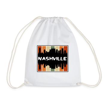 Nashville Tennessee USA Skyline Silhouette Reisen - Turnbeutel - Weiß - Vorne