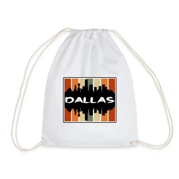 Dallas Texas États-Unis Skyline Silhouette Voyage Souveni - Sac de sport léger - blanc - Devant