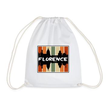 Florenz Italien Skyline Silhouette Reise Souvenir - Turnbeutel - Weiß - Vorne