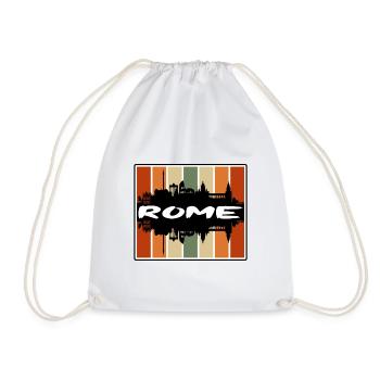 Rome Italie Skyline Silhouette Voyage Souvenir - Sac de sport léger - blanc - Devant