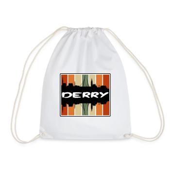 Derry Northern Ireland Skyline Silhouette Travel S - Drawstring Bag - white - Front