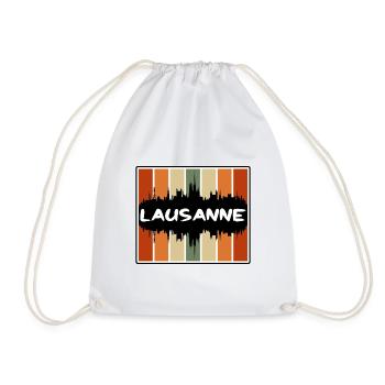 Lausanne Suisse Skyline Silhouette Travel Sou - Sac de sport léger - blanc - Devant