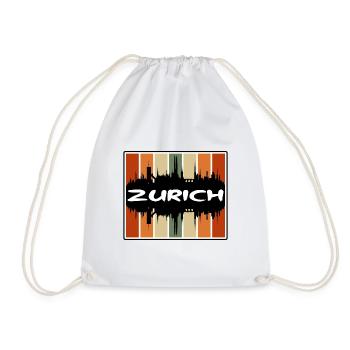 Zurich Suisse Skyline Silhouette Travel Souve - Sac de sport léger - blanc - Devant