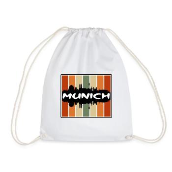 Munich Allemagne Skyline Silhouette Souvenir de voyage - Sac de sport léger - blanc - Devant