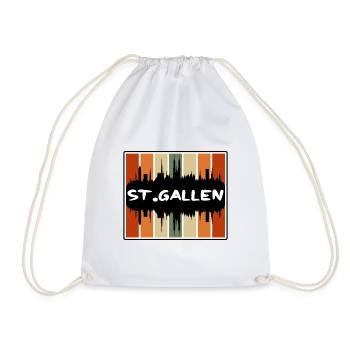 Saint-Gall Suisse Skyline Silhouette Travel S - Sac de sport léger - blanc - Devant