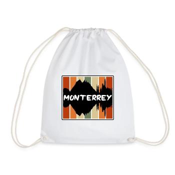Monterrey Mexico Skyline Silhouette Travel Souveni - Drawstring Bag - white - Front