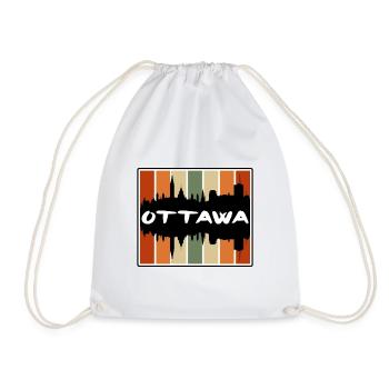 Ottawa Canada Skyline Silhouette Souvenir de voyage - Sac de sport léger - blanc - Devant