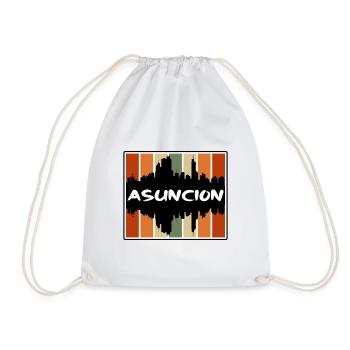 Asuncion Paraguay Skyline Silhouette Travel Souven - Drawstring Bag - white - Front