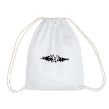 Dark eye style drawing - Drawstring Bag - white - Front