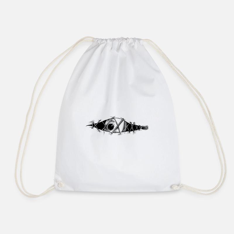 Oeil dark style dessin - Sac de sport léger - blanc