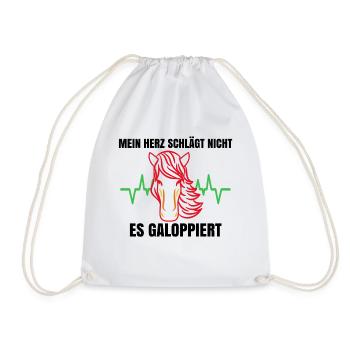 Cool Islandpferde Statement Pferdefan Gallop - Turnbeutel - Weiß - Vorne