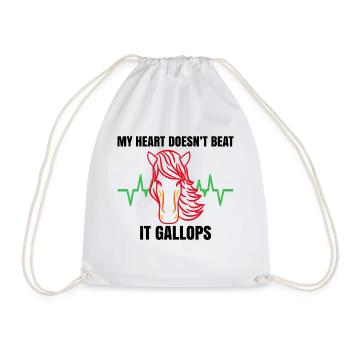 Stallion Cool Icelandic Horses Horse Love Statement - Drawstring Bag - white - Front