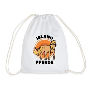 Gallop Horses Icelandic Horses Horse Love Saying - Drawstring Bag - white - Front