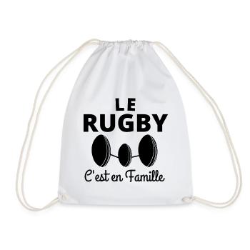 rugby, rugby sport, rugby humour - Sac de sport léger - blanc - Devant