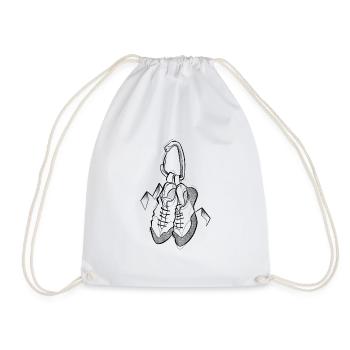 Mousqueton et chaussons d'escalade dotwork sketch - Sac de sport léger - blanc - Devant