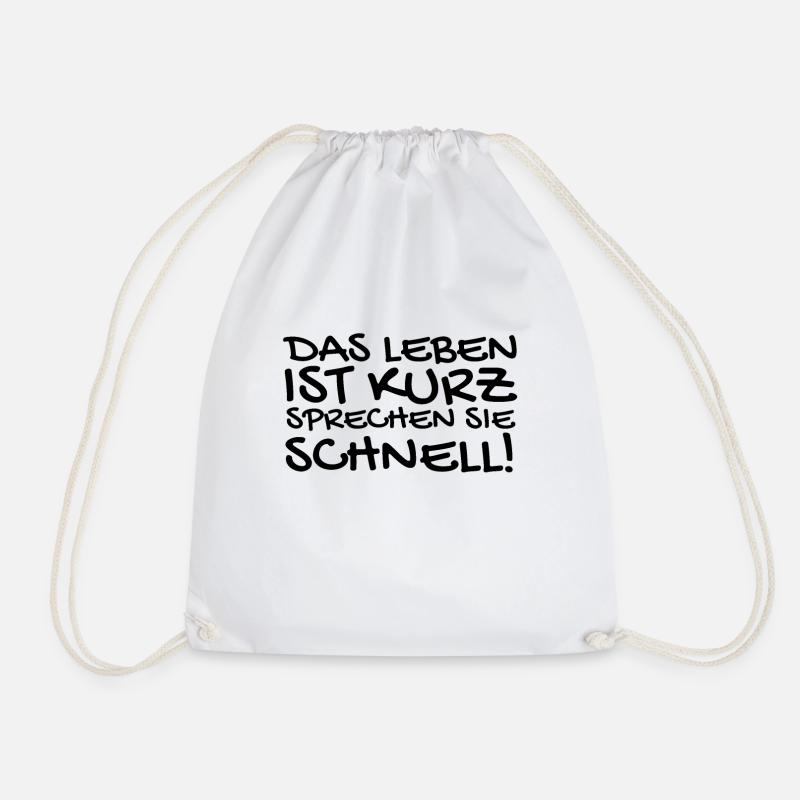 Lustige Sprüche - Turnbeutel - Weiß