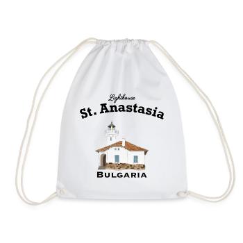 Bulgaria Lighthouse Monastery Island Sveta Anastasia - Drawstring Bag - white - Front