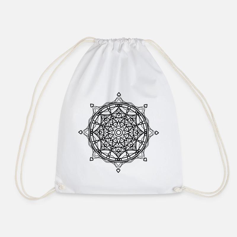 Mandala - Turnbeutel - Weiß