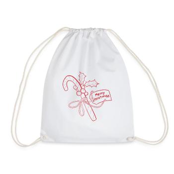 Merry christmas - Drawstring Bag - white - Front