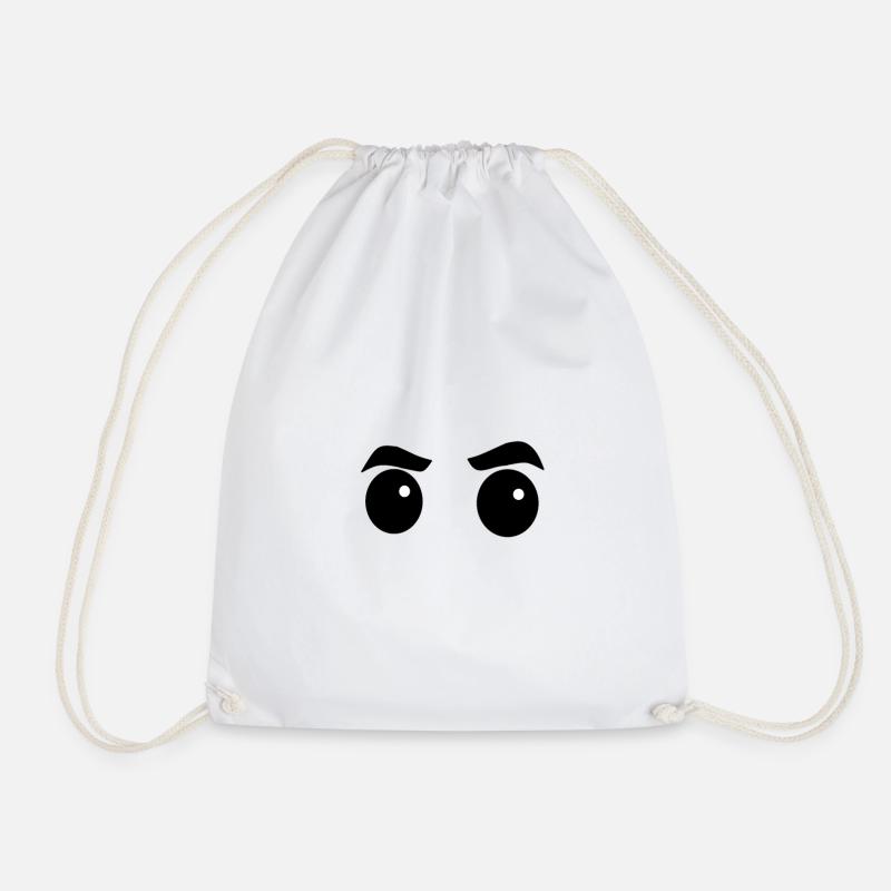 Eyes - Drawstring Bag - white