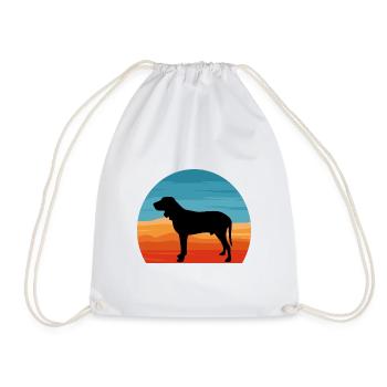 Bleu De Gascogne Grand Dog Silhouette Retro Sunset - Sac de sport léger - blanc - Devant
