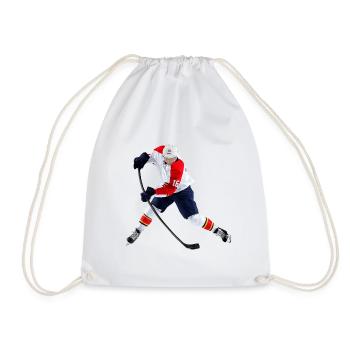 Ice hockey - Drawstring Bag - white - Front