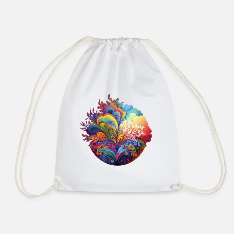 Psycko 1 - Drawstring Bag - white