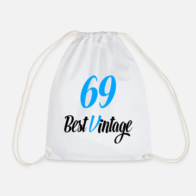 Best Vintage 1969 black - Drawstring Bag - white
