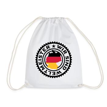 Wir sind Weltmeister (Deutschland) - Turnbeutel - Weiß - Vorne
