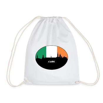 Cork Irlande Flag Skyline Souvenir de voyage - Sac de sport léger - blanc - Devant