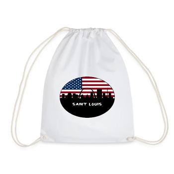 Saint Louis Missouri États-Unis Flag Skyline Travel Souve - Sac de sport léger - blanc - Devant