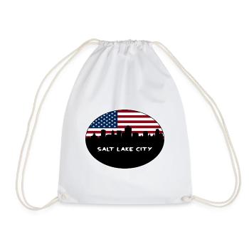 Salt Lake City Utah USA Flag Skyline Travel Souven - Sac de sport léger - blanc - Devant
