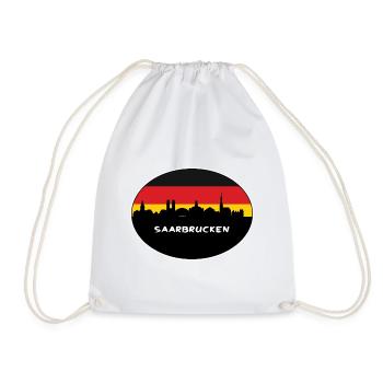 Sarrebruck Allemagne Flag Skyline Silhouette Voyage - Sac de sport léger - blanc - Devant