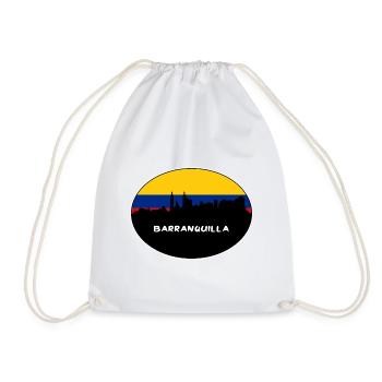 Barranquilla Colombie Drapeau Skyline Silhouette Trav - Sac de sport léger - blanc - Devant