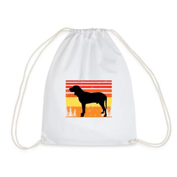 Bleu De Gascogne Grand Dog Silhouette Retro Sunset - Sac de sport léger - blanc - Devant