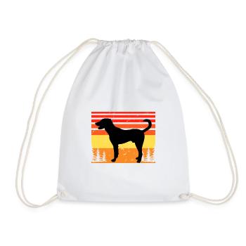 Combai Dog Lover Silhouette Vintage Sunset - Sac de sport léger - blanc - Devant