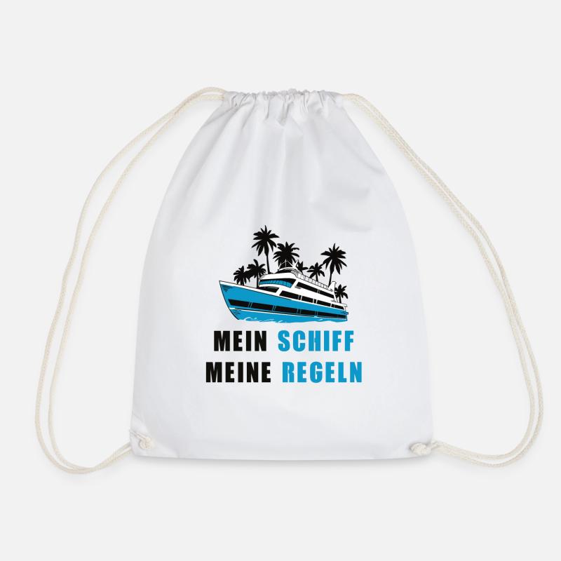 Mein Boot meine Regeln - Turnbeutel - Weiß