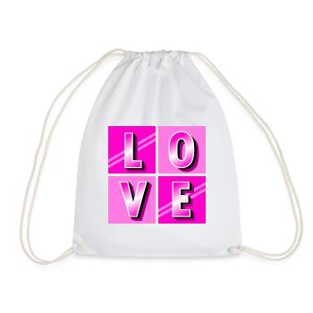 LOVE - Turnbeutel - Weiß - Vorne