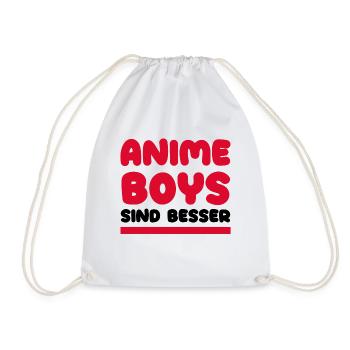 Anime Comic Statement Manga Popkultur Asiatisch - Turnbeutel - Weiß - Vorne