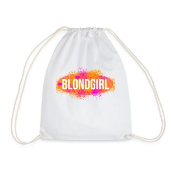 Blondgirl hat blonde Haare ist eine Blondine - Turnbeutel - Weiß - Vorne