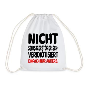 einfach nur anders - Turnbeutel - Weiß - Vorne