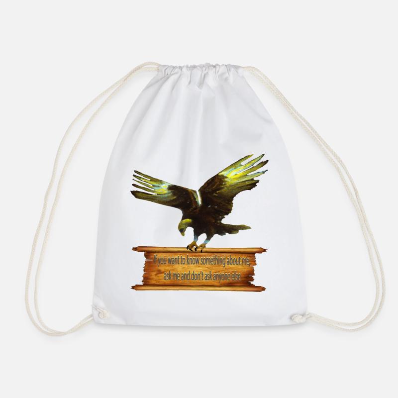 Golden Eagle - Drawstring Bag - white