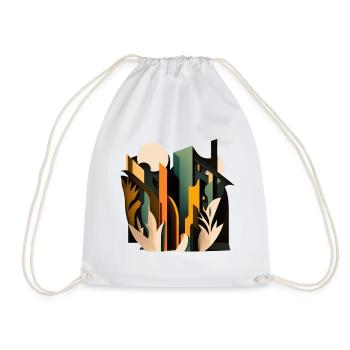 Abstract Art | Garden | Flowers - Drawstring Bag - white - Front