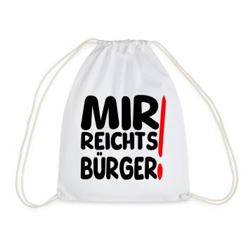 reicht mir Bürger - Turnbeutel - Weiß - Vorne